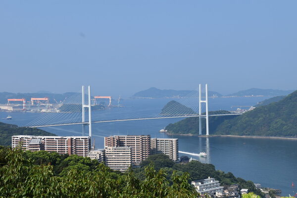 鍋冠山からみた女神大橋